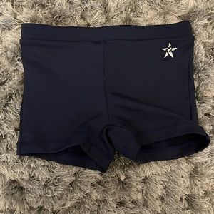 Rebel Athletics navy blue spandex shorts